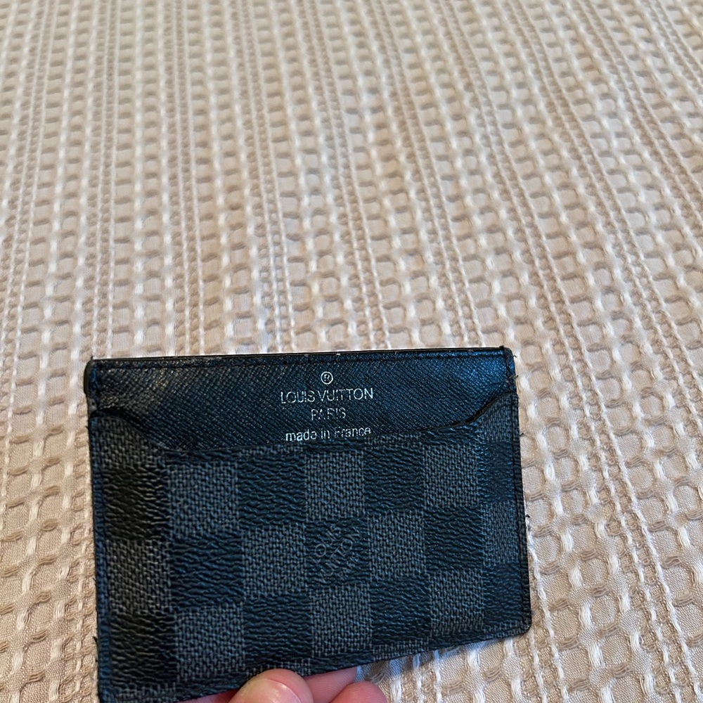 Replica Louis Vuitton Graphite Checkered Card Holder